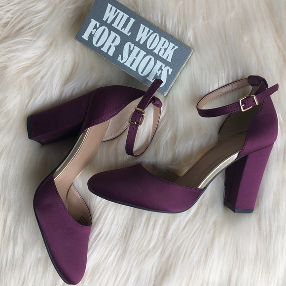 a new day Shoes - A New Day Ankle Strap Satin Heel